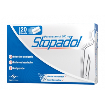 STOPADOL 500 MG ( PARACETAMOL ) 20 CAPLETS